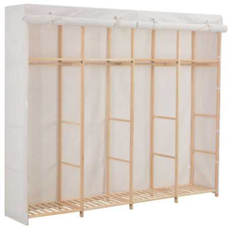 Garde-robe Blanc vidaXL 200 x 40 x 170 cm Tissu