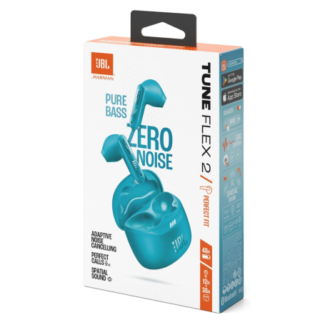 JBL Tune Flex 2 Wireless Headphones - JBLTFLEX2TQE - Turquoise
