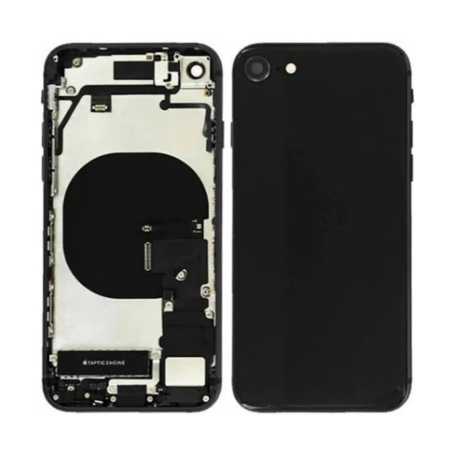 iPhone SE 2020 Black Chassis with Charging Connector and Battery Grade AB
