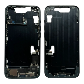 Châssis iPhone 14 Noir d'Origine - Connecteur de Charge Sans Batterie ni Vitre Arrière - Grade AB