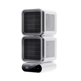 Achetez le ventilateur oscillant REMAX RS-ZF12 blanc à double turbocompresseur et affichage numérique – Performance et design po