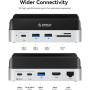 ORICO MiniDock and Stand for Mac Mini M4/M4 Pro - 10 Ports