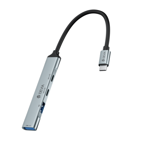 HUB Type-C 4 en 1 DEVIA- Lite1 USB3.0+USB2.0+TYPE-C*2