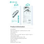 HUB Type-C+USB 5 en 1 DEVIA- Pro2 RJ45+USB2.0+USB3.0+TYPE-C+TYPE-C(alimentation électrique)