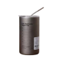 Bouteille d'eau Isotherme 350ML avec Paille en Acier - Gris | Hydratation Durable et Écologique