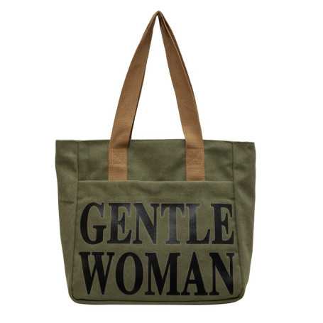Sac à Bandoulière en Toile Vert Armée 33x41x12cm - Élégance et Praticité pour Tous les Jours