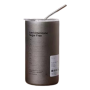 Bouteille d'eau Isotherme 350ML avec Paille en Acier - Gris | Hydratation Durable et Écologique
