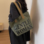 Sac à Bandoulière en Toile Vert Armée 33x41x12cm - Élégance et Praticité pour Tous les Jours