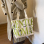 Sac à bandoulière en toile vert clair 33x44x13 cm - Style et praticité pour votre quotidien