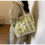 Sac à bandoulière en toile vert clair 33x44x13 cm - Style et praticité pour votre quotidien