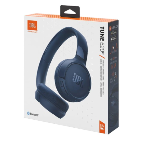 Casque Bluetooth JBL Tune 520BT Bleu - Son Immersif et Confort Optimal