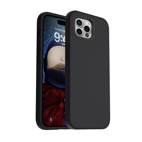 Coque en Silicone avec MagSafe iPhone 16 Pro Max Transparente – Noir | Accessoire Apple Essentiel