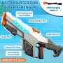 Powerful Electric Water Gun 1000ml Grey White with Light Effects Waterproof Bag Safety Glasses