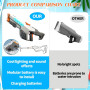 Pistolet à Eau Électrique Puissant 1000ml - Effets Lumineux + Sac Étanche & Lunettes de Protection - Bleu