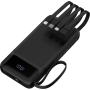 XSSIVE XSS-PB45MINI Mini Power Bank 10000mAh Black | Integrated USB-C & Lightning Cables | Compact & Portable Charging Solution