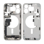Original Grade A Empty Frame without Rear Glass for iPhone 15 Pro White - High-Quality Disassembled Replacement
