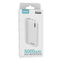 Power Bank 5000mAh VISIOO PN1201 Blanc - Charge Rapide et Portable pour Tous Vos Appareils