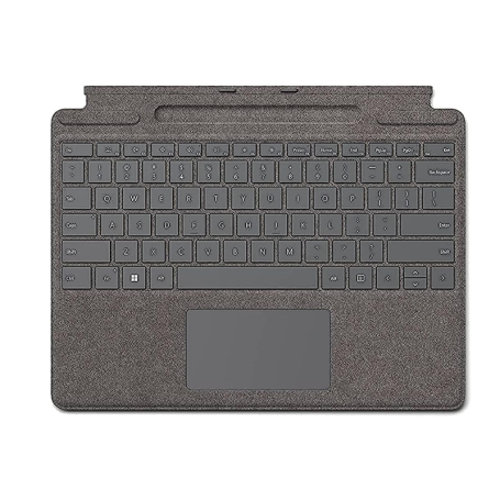 Microsoft Signature Platinum Keyboard with Stand for Surface Pro - QWERTZ Keyboard