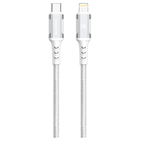 USB-C/Lighting Charging Cable 2M 30W XSSIVE XSS-BR-CL-W 2M - White