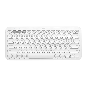 Clavier Bluetooth Logitech K380 Multi-Device Blanc - QWERTY Espagnol - Connectivité Polyvalente et Élégance