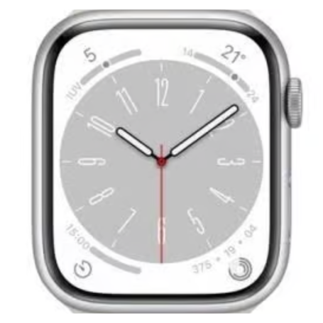 Apple Watch Series 8 GPS 45mm Silver Aluminum Smartwatch Grade A No Band