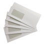 Long Envelope with Window 220x110 mm Self-Adhesive Pack of 50 - Ideal for Office and Business Mailings