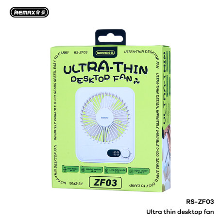 Ultra-Thin Desk Fan REMAX RS-ZF03 - White