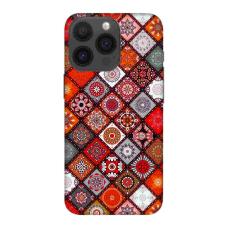 Coque de Protection en Silicone Échiquier Totémique pour iPhone - Design Élégant et Résistant