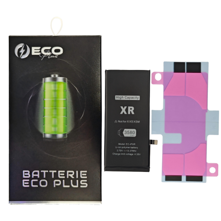 Batterie iPhone XR 3580mAh + Adhésifs - 130% Plus Durable (ECO Plus)