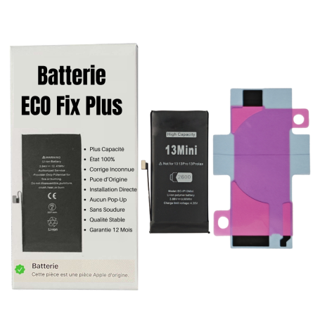 Battery iPhone 13 mini (ECO Fix Plus) 130% Plus Durable - No Pop-up / Health 100%