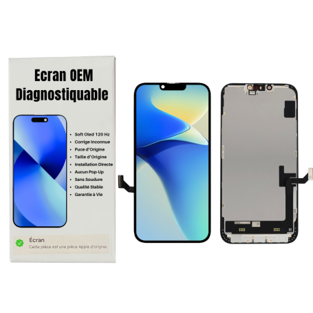 Screen iPhone 14 Plus (OEM) Soft Oled - Diagnosable - No Pop-up