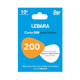 Prepaid SIM Card Lebara La Carte Connect Mobile Unlimited 100 GB No Subscription