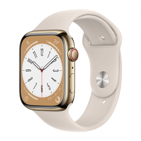 Apple Watch Series 7 Cellular 45mm Stainless Steel Gold Grade A with Box & Charger