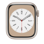 Apple Watch Series 8 GPS 45mm Starlight Aluminum Smartwatch with Band – Grade AB Includes Box and Charger