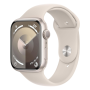Apple Watch Series 9 GPS 45mm Starlight Aluminum - Grade A with Box & Charger - Sport Band Included