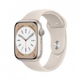 Apple Watch Series 8 GPS 45mm Starlight Aluminum with Band Grade A with Box & Charger for Sale