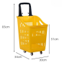 Compact Rolling Basket 34x30x51 cm - Space-Saving Storage Solution