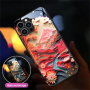 Luminous Protective Case with Mount Fuji Origami Design & Charging Cable for iPhone