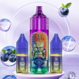 Vapoteuse Fumot Tornado Rechargeable - 28000 Puffs Myrtille Glacée - E-Liquide Premium