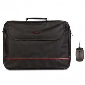 Fog Black 15.6" Laptop Bag & Wireless Mouse Combo - NGS MASTERKITBLACK - Sleek & Functional Black Essentials for Professionals