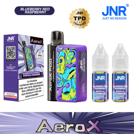 Vapoteuse Rechargeable JNR AeroX 32000 Puffs - Saveur Pêche Fruits des Bois - Achat en Ligne