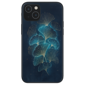 Protective Light-Up Ginkgo Leaf iPhone Case with Built-in Power Supply and Connection Cable