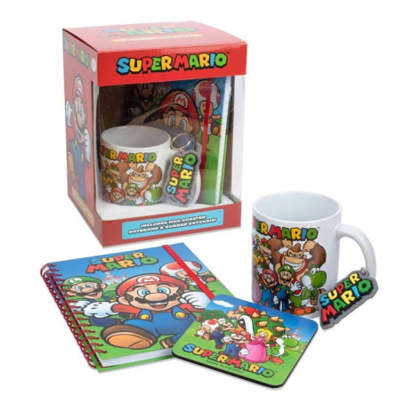 Coffret Cadeau Super Mario 4-en-1 Premium - Édition Collector pour Jeux et Figurines