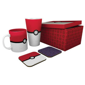 Coffret Cadeau Pokémon Premium 3 Pièces - Mug, Verre XXL, Sous-Verre - Idée Cadeau Fans Pokemon