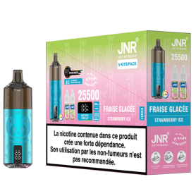 Vapoteuse E-Liquide Rechargeable JNR Panda 25500 Puffs Strawberry Ice - Long-Lasting Vaping Experience