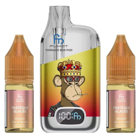 Achetez Vapoteuse Tornado BOX POD 28000 Puffs Mûre Glacée – E-Liquide Rechargeable de Haute Qualité