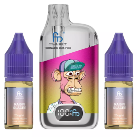 Vapoteuse Tornado BOX POD 28000 Puffs - Iced Grape E-Liquide Rechargeable