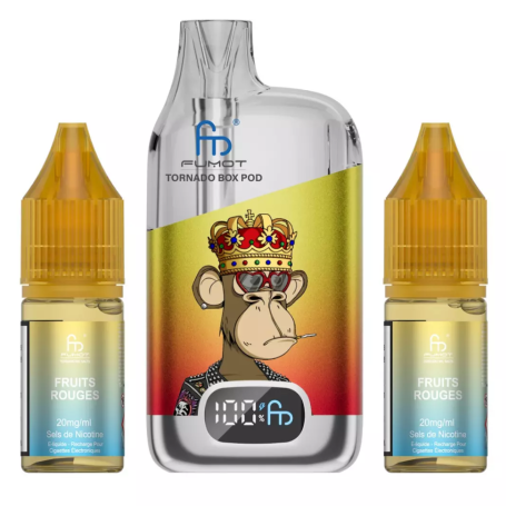 Achetez Vapoteuse E-Liquide Rechargeable Tornado BOX POD 28000 Puffs Fruits Rouges - Profitez d'une Expérience Unique
