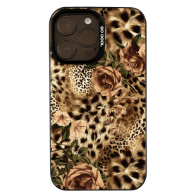 Protective Flower Leopard iPhone Case - Black | Stylish & Durable Cover