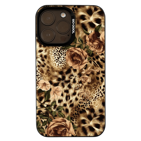 Protective Flower Leopard iPhone Case - Black | Stylish & Durable Cover